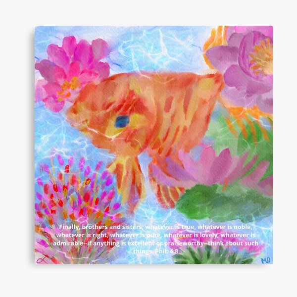 Koi coaster fish Metal Print