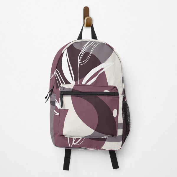 Item preview, Abstract - Leaves and Vases in Mulberry and Aubergine 4 designed and sold by simplydesignart.