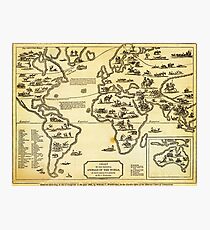 Chart of Principal Animals of the World (1831) Photographic Print