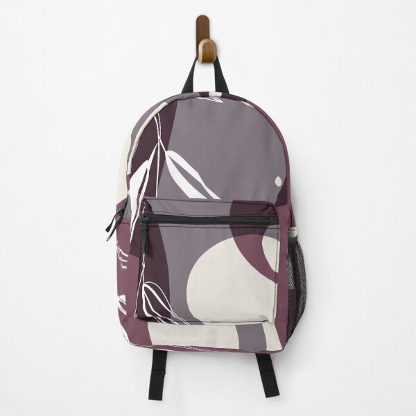 Item preview, Abstract - Leaves and Vases in Mulberry and Aubergine 3 designed and sold by simplydesignart.