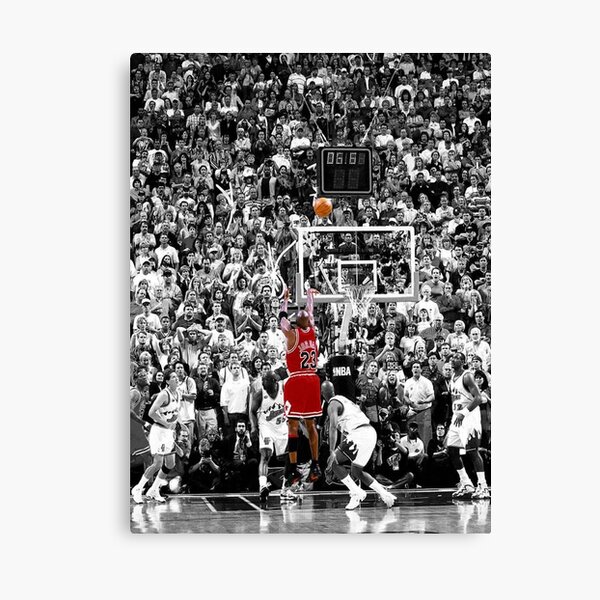 Meilleure qualité Michael Jordan Shot Over Russell Impression sur toile