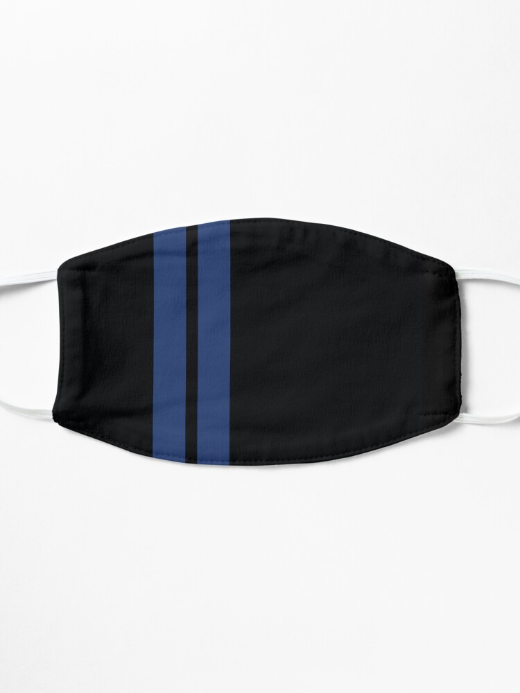 Masque ''Rayures de course (bleu et noir)' : autre vue