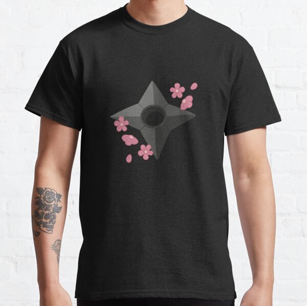 Shuriken and Sakura Blossoms Classic T-Shirt