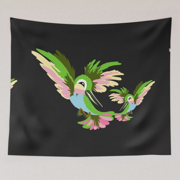 Item preview, Hummingbirds Painted Art Design designed and sold by KatesFunnyArt.