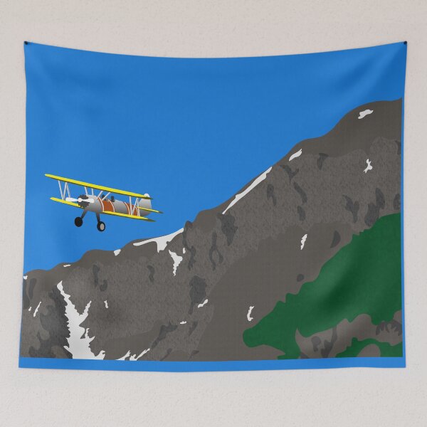 Item preview, Biplane Flying Over Mountains designed and sold by FabPosters4Less.