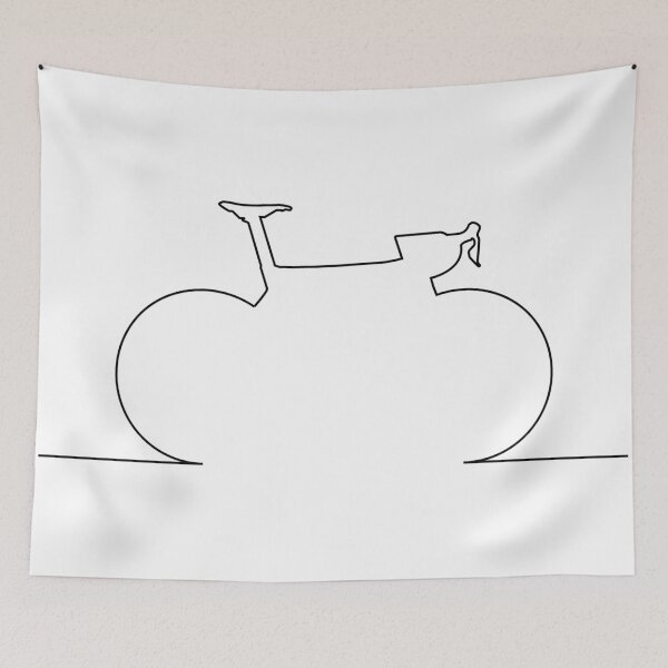 Item preview, Road Bicycle Black Outline designed and sold by RabeDesigns.