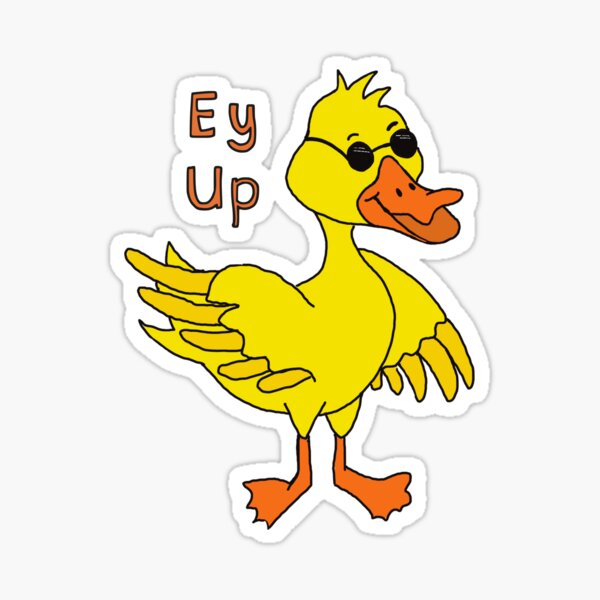 Ey Up M’ Duck digital design Sticker