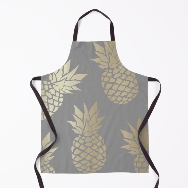 Item preview, Tropical, Pineapple, Abstract Pattern, Gray and Gold designed and sold by meggydesigns.