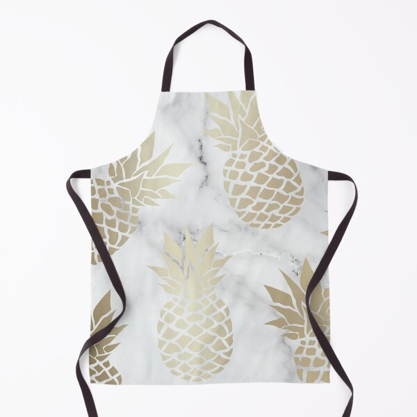Item preview, Tropical, Pineapple, White Marble and Gold, Abstract, Pattern designed and sold by meggydesigns.
