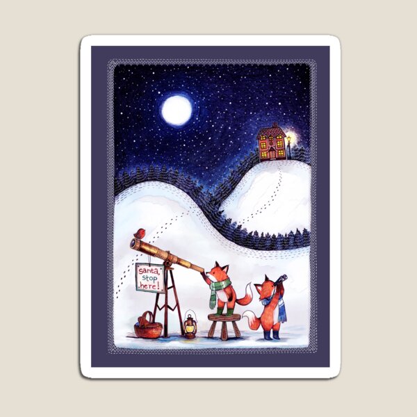 Santa Stop Here Magnet