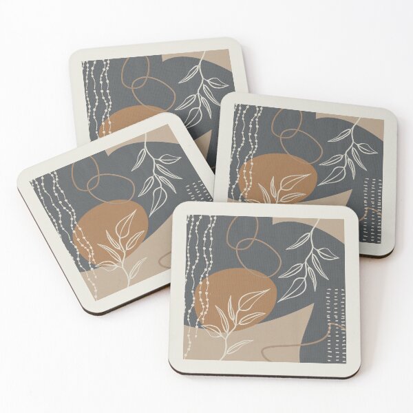 Item preview, Neutral Meeting Point 1 in Gray-Blue and Tan designed and sold by simplydesignart.