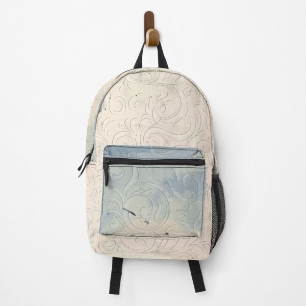 Item preview, Abstract Floral on Dirty Blue and Beige Watercolor Background designed and sold by Gerson Ramos.