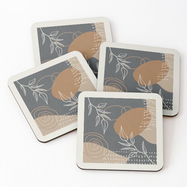 Item preview, Neutral Meeting Point 3 in Gray-Blue and Tan designed and sold by simplydesignart.