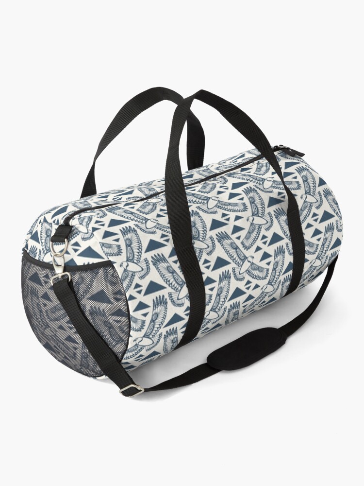 Alternate view of The Hawk's Flight_ Beige and blue Duffle Bag