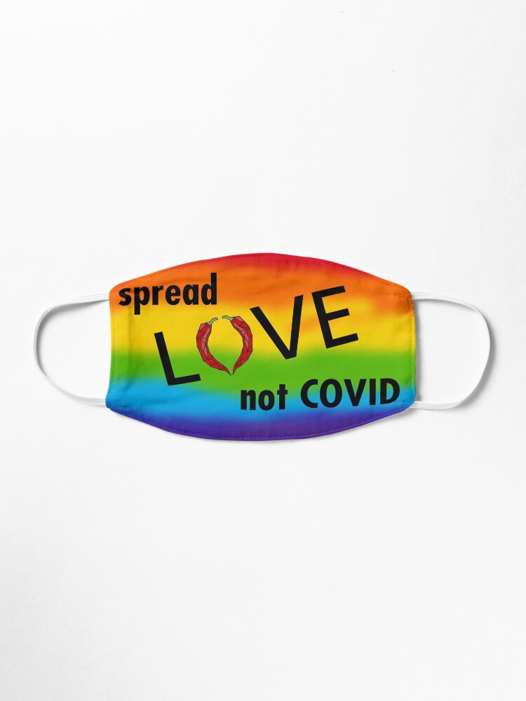 Alternative Ansicht von Pride Version: Spread Love not Coronavirus Maske