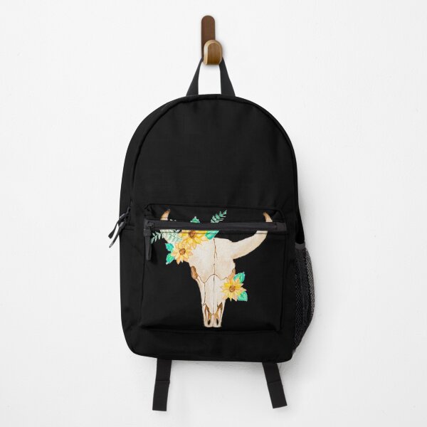 Item preview, Sunflower Bull Skull (Black) designed and sold by ErinGArt.