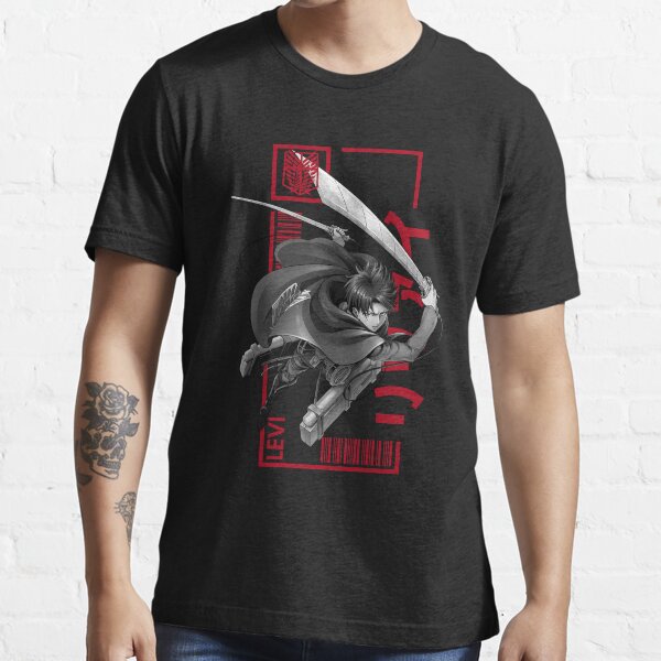 Levi Ackerman - Attack On Titan - Typography 3 Essential T-Shirt