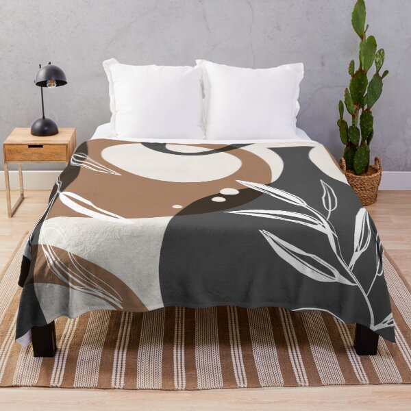 Item preview, Abstract - Leaves and Vases in Grey  and Cinnamon 3 designed and sold by simplydesignart.
