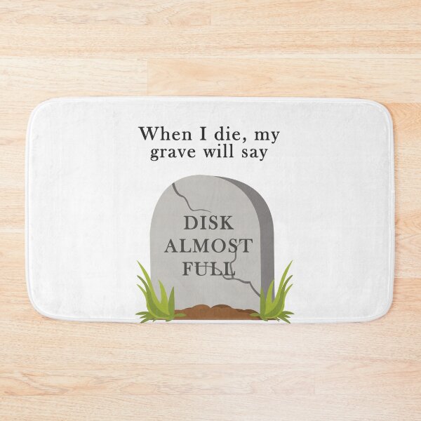 Item preview, Funny designer pun disk almost full designed and sold by Prerana Jain.