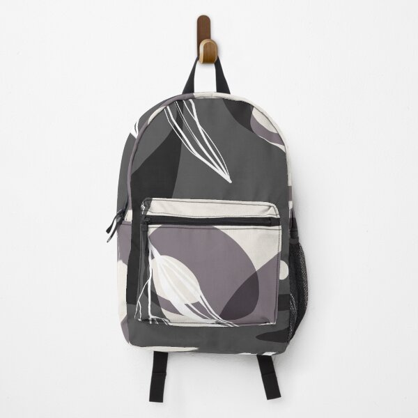 Item preview, Abstract - Leaves and Vases in Grey and Aubergine 2 designed and sold by simplydesignart.