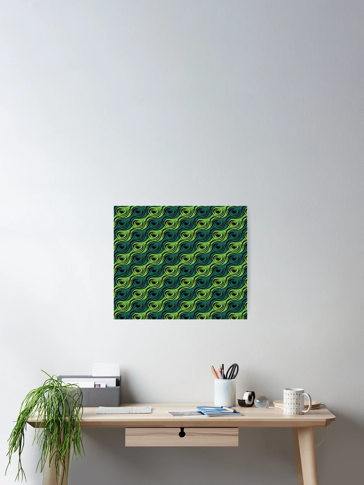 Thumbnail 2 of 3, Poster, Groovy deepgreen designed and sold by repeatpattern.