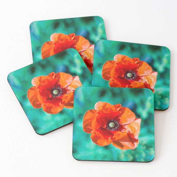 Item preview, Scarlet red common poppy flower designed and sold by lena-maximova.
