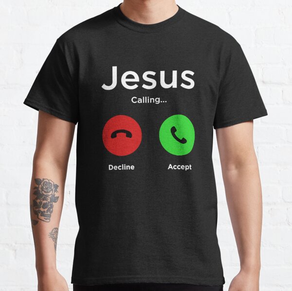 Camiseta «Jesús llamando - camiseta cristiana de camiseta» de Pattishopa | Redbubble
