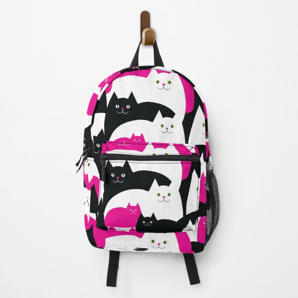 Item preview, Cute Black Pink and White Kitty Cats designed and sold by AntiqueImages.