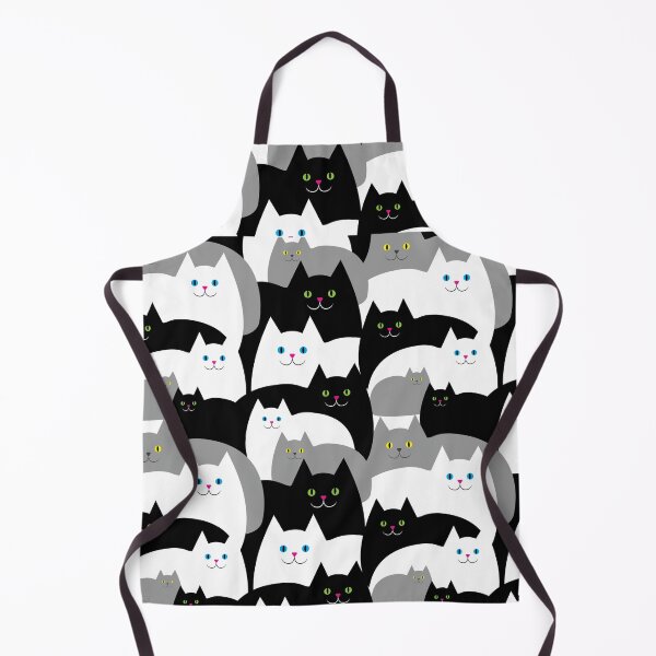 Item preview, Funny Black White and Gray Kitty Cats designed and sold by AntiqueImages.