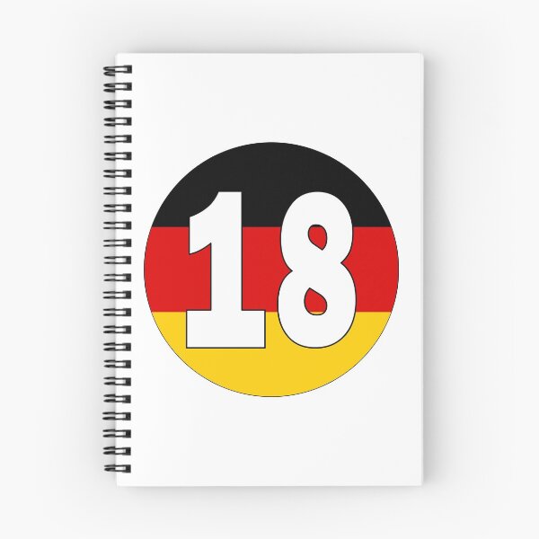 Item preview, Number 18 with Germany flag on the background designed and sold by AllShirts21.