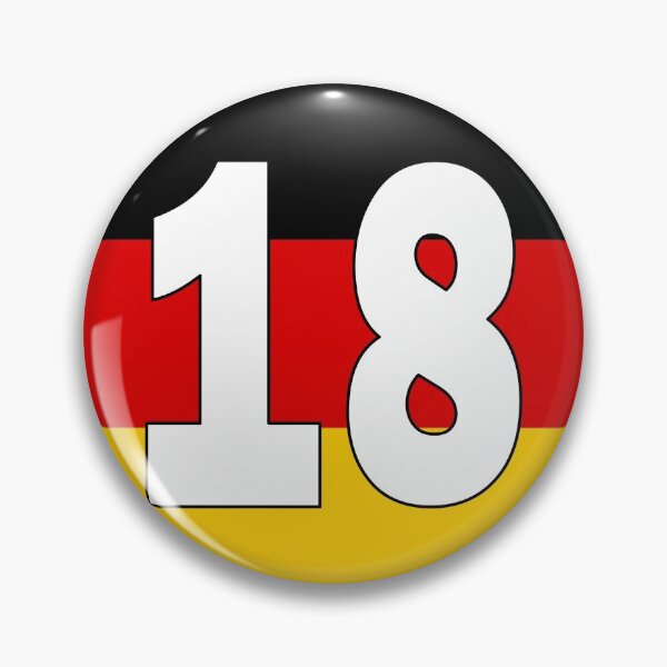 Item preview, Number 18 with Germany flag on the background designed and sold by AllShirts21.