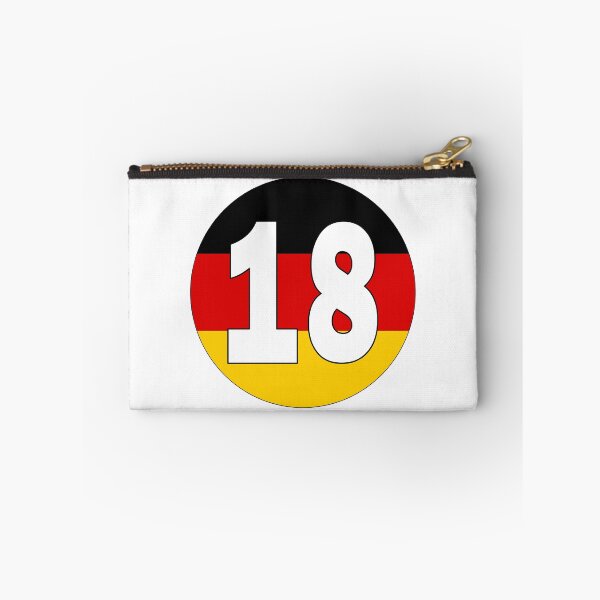 Item preview, Number 18 with Germany flag on the background designed and sold by AllShirts21.