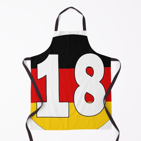 Item preview, Number 18 with Germany flag on the background designed and sold by AllShirts21.