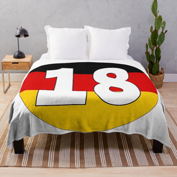 Item preview, Number 18 with Germany flag on the background designed and sold by AllShirts21.