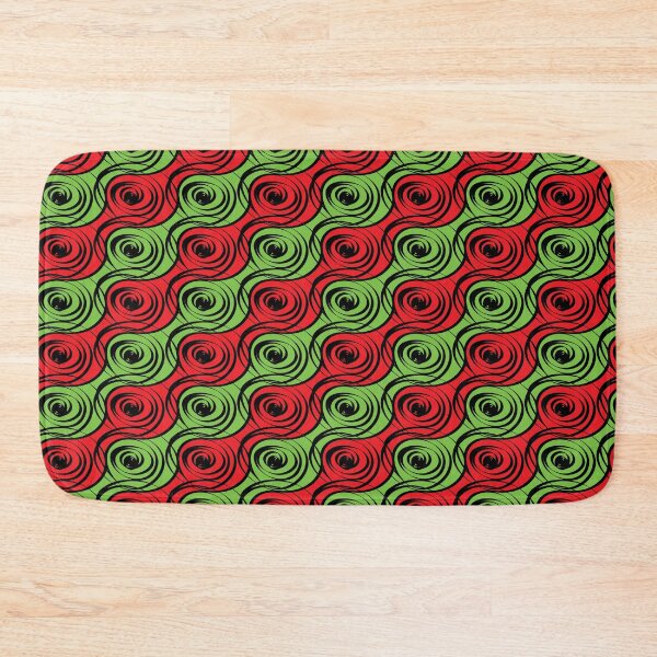 Item preview, Groovy green red designed and sold by repeatpattern.