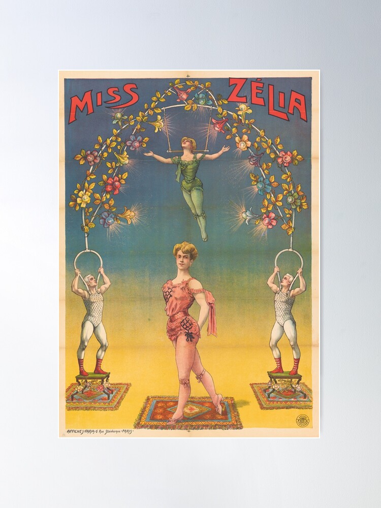 踊り子　Vintage poster Antique Circus Poster: Vintage Women Trapeze Artists
