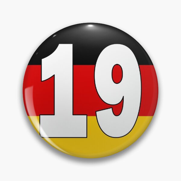 Item preview, Number 19 with Germany flag on the background designed and sold by AllShirts21.