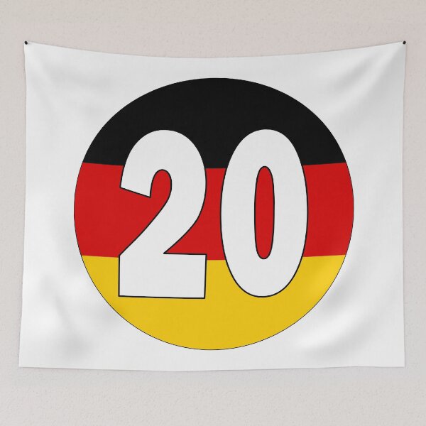 Item preview, Number 20 with Germany flag on the background designed and sold by AllShirts21.