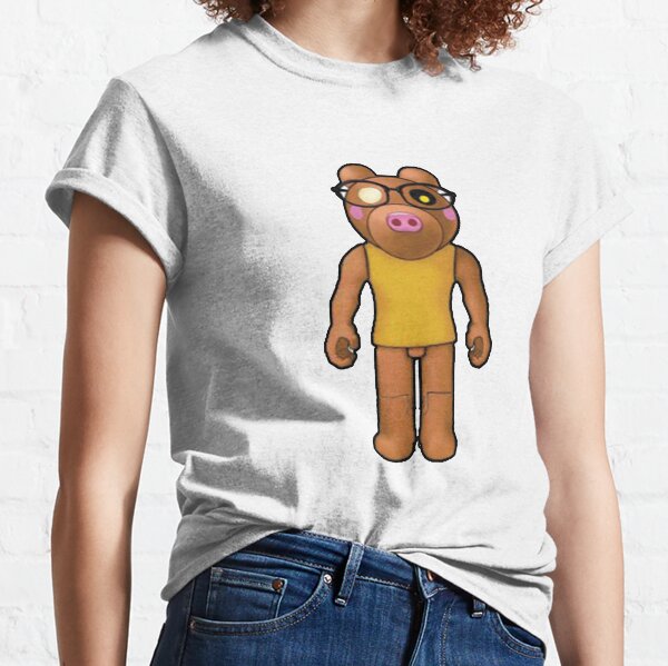 Piggy Roblox Characters T Shirts Redbubble - roblox arsenal monkey business badge