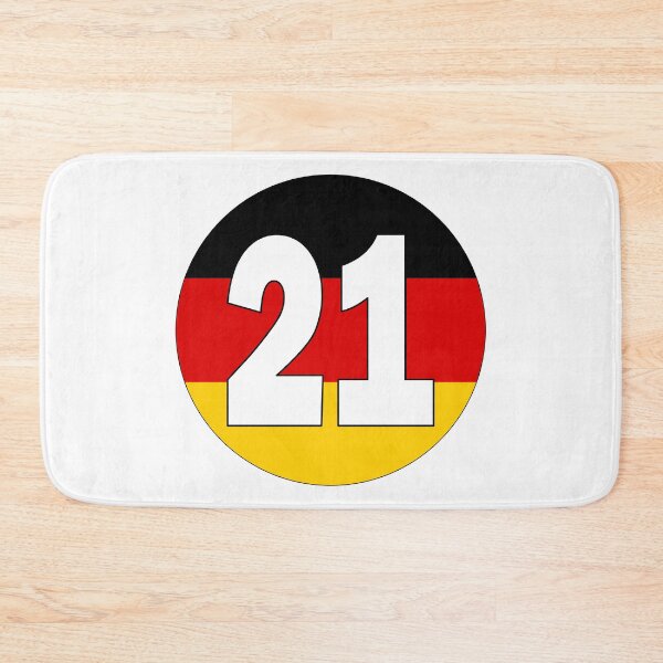 Item preview, Number 21 with Germany flag on the background designed and sold by AllShirts21.