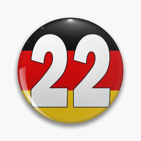 Item preview, Number 22 with Germany flag on the background designed and sold by AllShirts21.