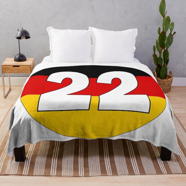 Item preview, Number 22 with Germany flag on the background designed and sold by AllShirts21.
