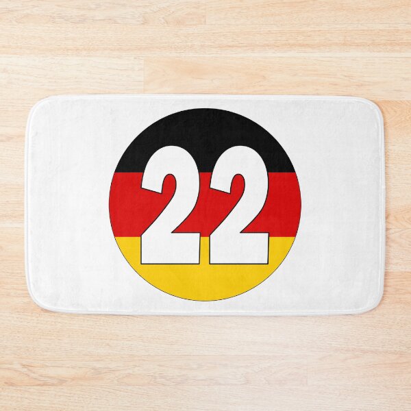 Item preview, Number 22 with Germany flag on the background designed and sold by AllShirts21.