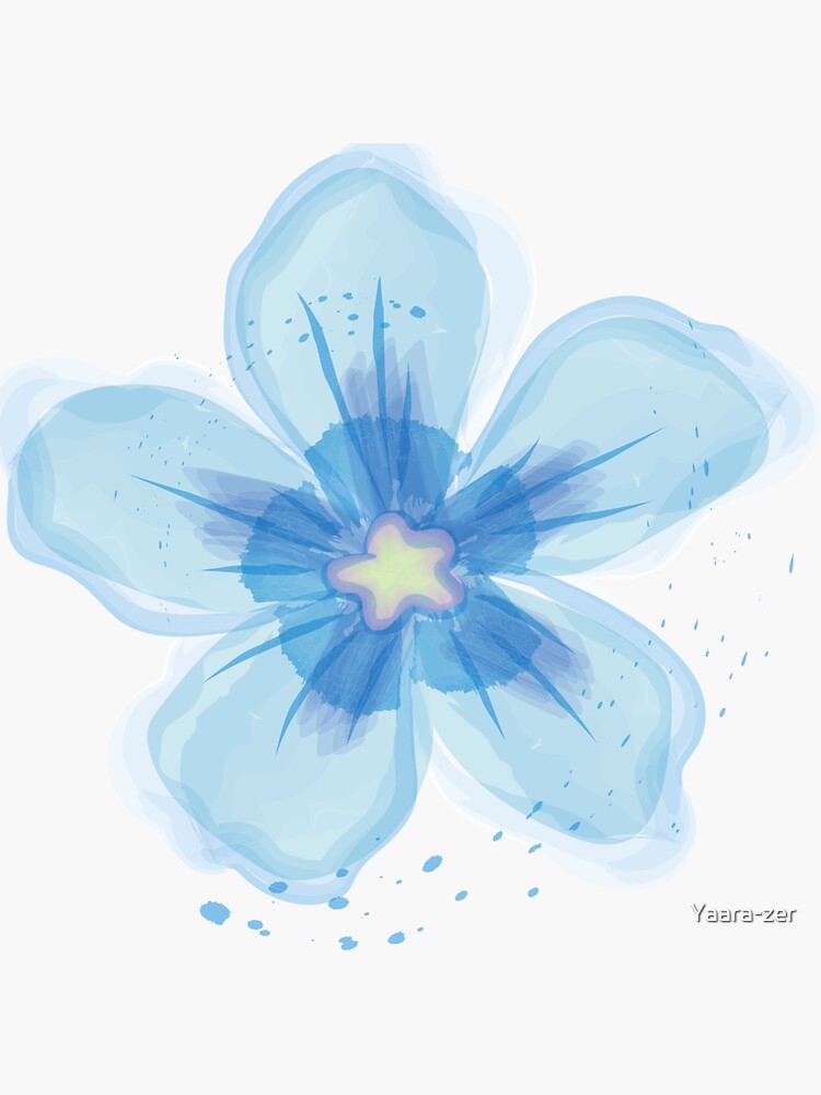 Stunning bright blue flower Sticker