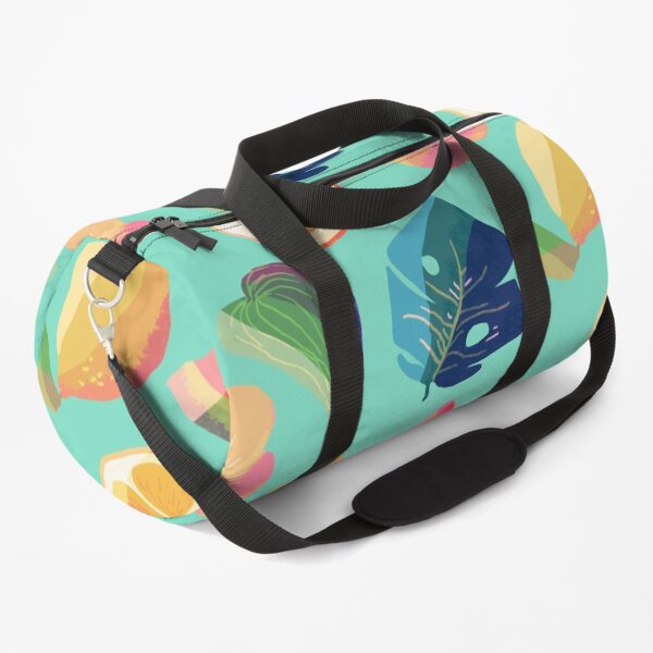 Tropical fruit pattern green Duffle Bag
