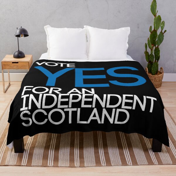 Item preview, VOTE YES FOR AN INDEPENDENT SCOTLAND, Scottish Independence Saltire Flag Coloured Text Slogan designed and sold by MacPean.