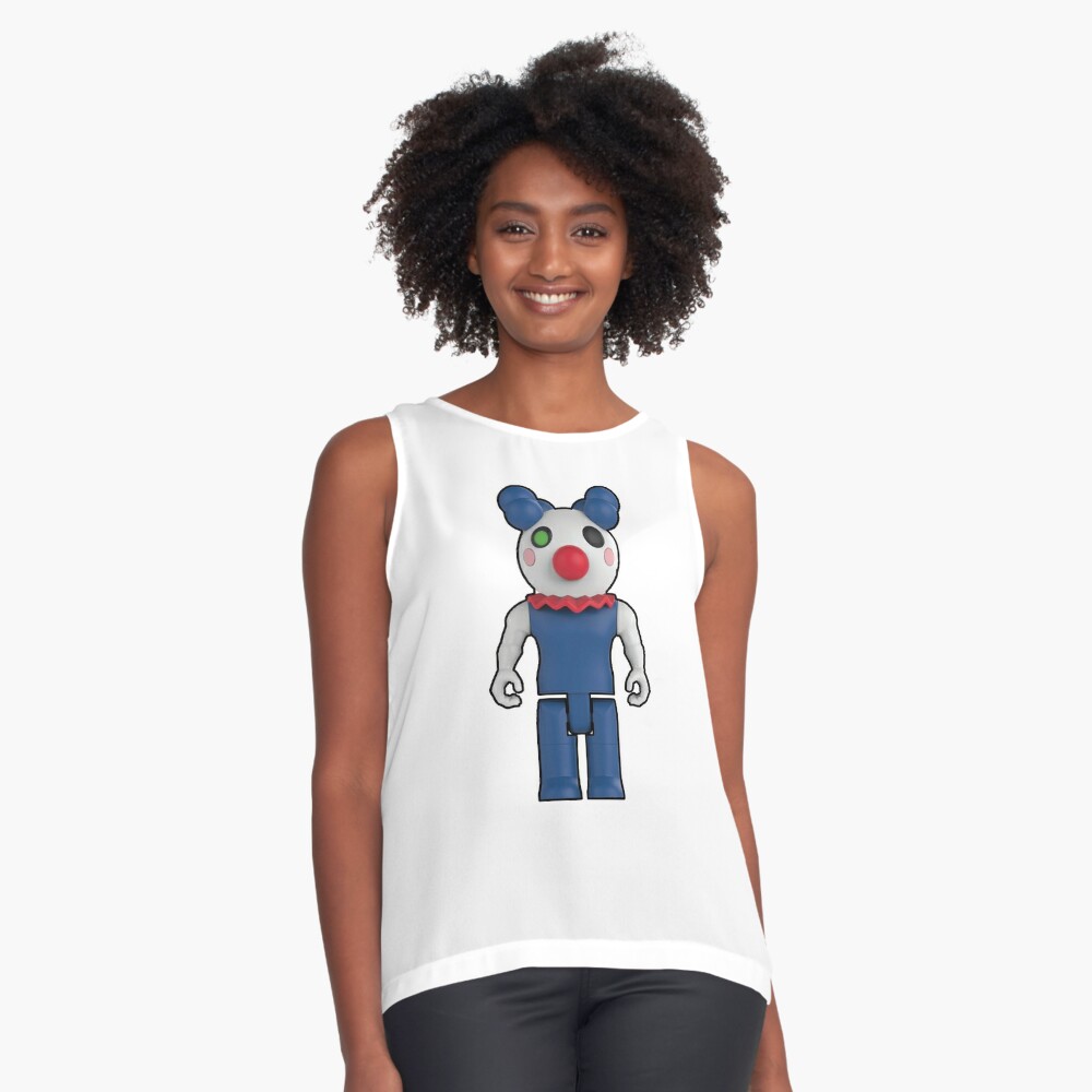 Piggy Roblox Roblox Game Roblox Characters Sleeveless Top By Affwebmm Redbubble - roblox overalls t shirt image