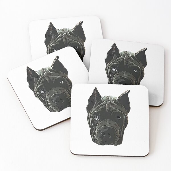 Item preview, Cane Corso Cartoon Art Black Puppy Dog designed and sold by ElegantCat.
