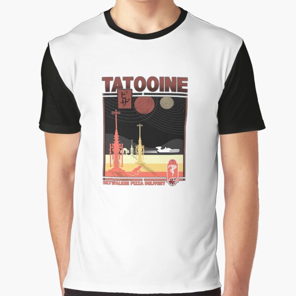 Vista previa del artículo con la obra «Tatooine Pizza Night», diseñado y vendido por hickhopshop.