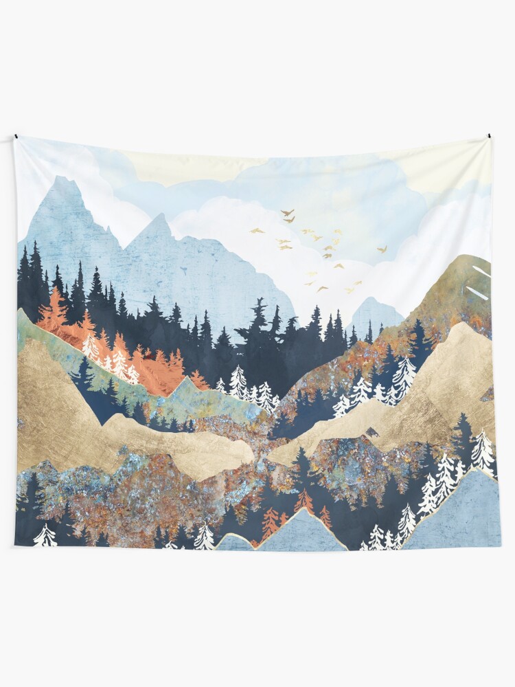 Alternate view of Spring Flight Tapestry